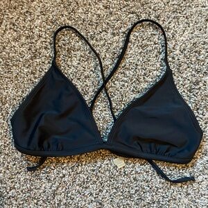 Full Tilt Black String Bikini Top XL